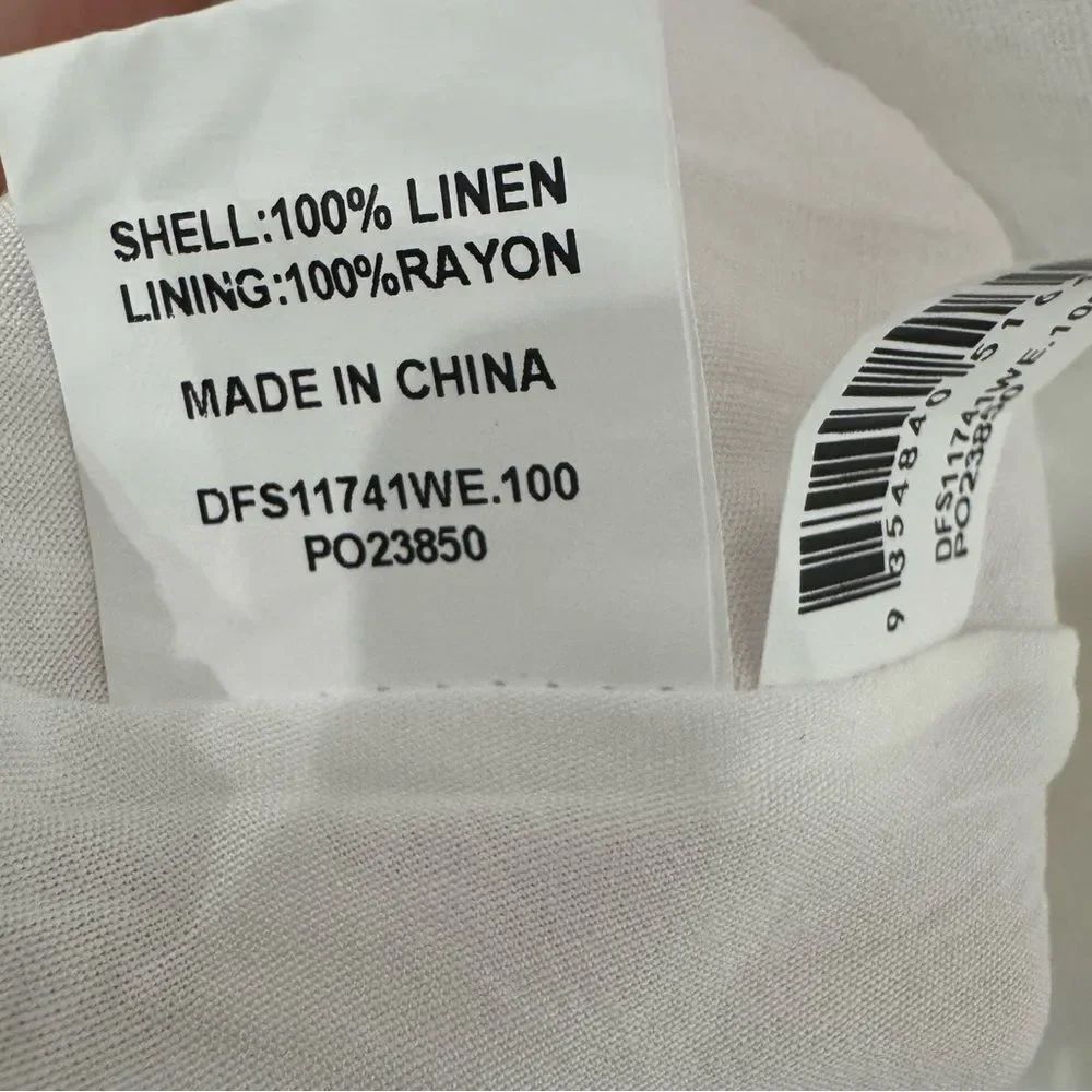 DISSH The Rose Linen Open back maxi dress in white - Picture 7 of 9